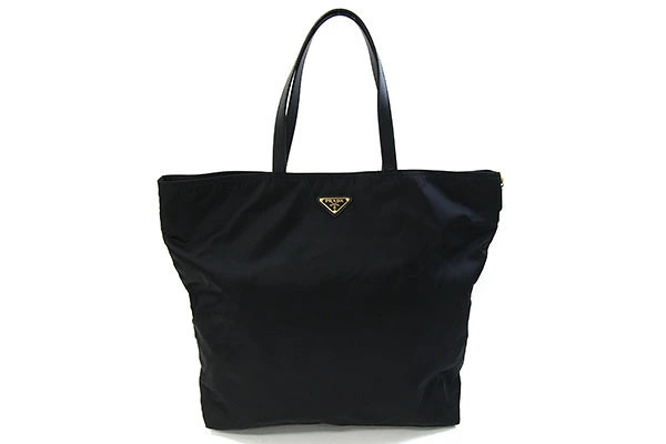 Prada Leather Shoulder Tote Black Bag Robot